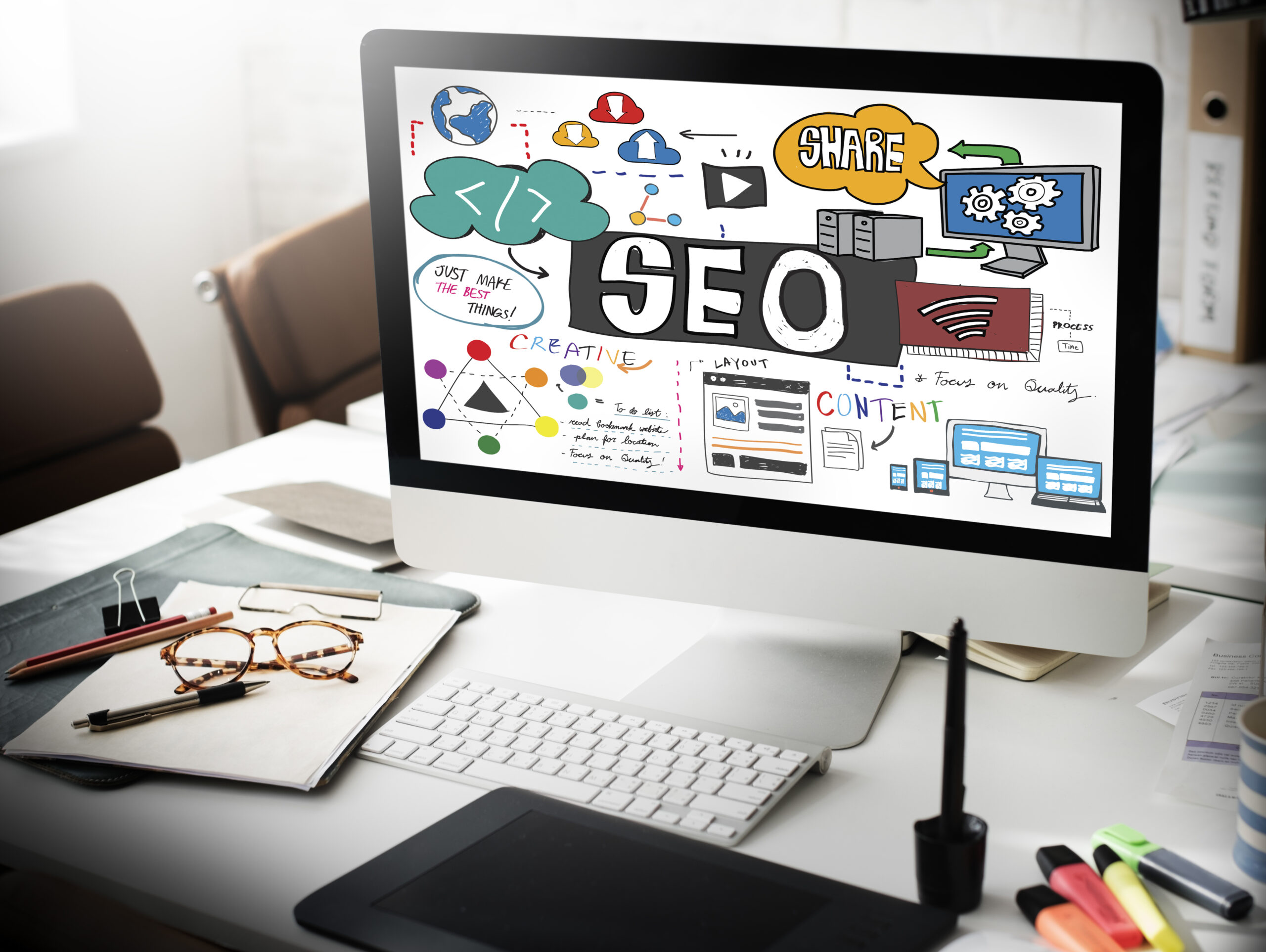 What is SEO copywriting flow bubble chart