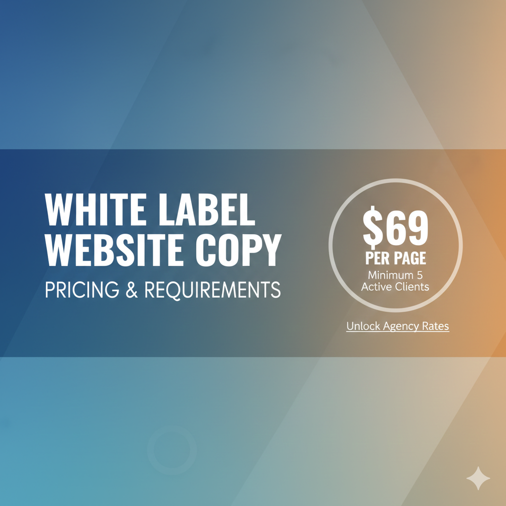 Scriba Creative white label blog pricing banner for SEO agencies, $79 per post with agency-only requirements