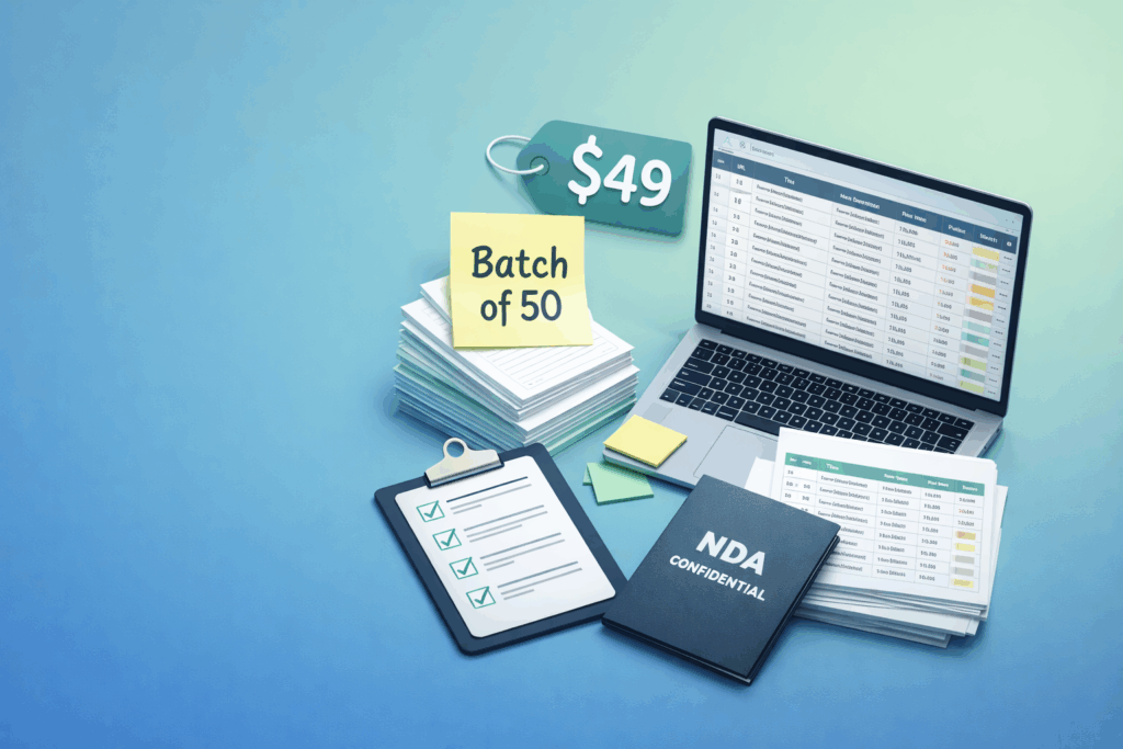 Scriba Creative white label blog pricing banner for SEO agencies, $79 per post with agency-only requirements