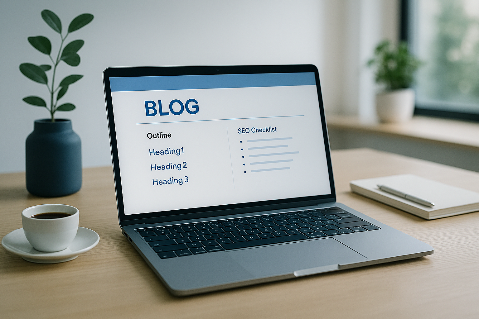 blog writing services for SEO agencies, showing agency team reviewing blog content on desktop computer
